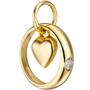 Kinder Taufring mit Herz 333 Gold Gelbgold 1 Zirkonia Taufanh�nger