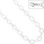 Halskette Kette 925 Sterling Silber mit Struktur 80 cm Karabiner 