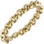 Erbsarmband 925 Sterling Silber gold vergoldet 21 cm - 10,2 mm 