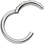 Segmentring Edelstahl mit Kristallsteinen Scharnier Ringst�rke 1,2 mm