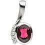 Anh�nger 925 Sterling Silber mit Zirkonia 1 Granat rot Silber Anh�nger 