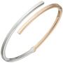 Armreif Armband oval 925 Sterling Silber bicolor Rotgold vergoldet 