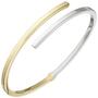 Armreif Armband oval 925 Sterling Silber bicolor vergoldet 