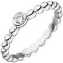 Damen Ring Kugel 925 Sterling Silber 1 Zirkonia, Kugelring (Gr��e: 54) 