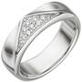 Damen Ring 925 Sterling Silber 8 Zirkonia 6,1 mm breit (Gr��e: 60) 