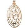Anh�nger oval 585 Gold Rotgold 12 Diamanten Brillanten 0,14ct.