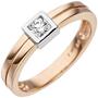 Damen Ring 375 Gold Rotgold Zirkonia Goldring (Gr��e: 60) 