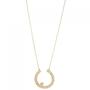 Collier Halskette 750 Gold Gelbgold 1 Diamant Brillant 45 cm Goldkette