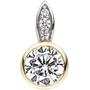 Anh�nger 375 Gold Gelbgold bicolor 4 Zirkonia Goldanh�nger 