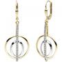 Ohrh�nger 375 Gold Gelbgold bicolor 38 Zirkonia Ohrringe Boutons 