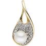 Anh�nger 375 Gold Gelbgold 1 S��wasser Perle 35 Zirkonia 