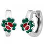 Kinder Creolen Marienk�fer Kleeblatt 925 Sterling Silber Ohrringe 