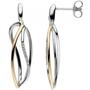 Ohrh�nger 333 Gold Wei�gold Gelbgold bicolor 18 Zirkonia Ohrringe 