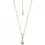Collier Kette mit Anh�nger 585 Gold Rotgold 4 Diamanten Brillanten 44 cm