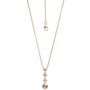 Collier Kette mit Anh�nger 585 Gold Rotgold 4 Diamanten Brillanten 44 cm