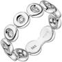 Damen Ring 585 Gold Wei�gold 9 Diamanten Goldring (Gr��e: 58) 