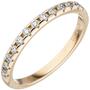 Damen Ring 585 Gold Gelbgold 15 Diamanten Goldring (Gr��e: 54) 