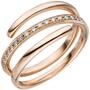 Damen Ring 585 Gold Rotgold 20 Diamanten 0,14ct. (Gr��e: 56) 