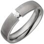 Partner Ring Titan Diamant Brillant 0,05ct. Titanring matt (Gr��e: 48) 