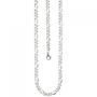 Figarokette 925 Silber diamantiert 50 cm Halskette Silberkette Karabiner