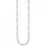 Figarokette 925 Silber diamantiert 50 cm Halskette Silberkette Karabiner