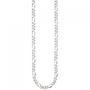 Figarokette 925 Silber diamantiert 60 cm Kette Silberkette Karabiner