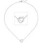 Collier Halskette Herzen 925 Sterling Silber 21 Zirkonia 45 cm Silberkette