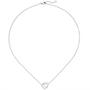 Collier Halskette Herzen 925 Sterling Silber 21 Zirkonia 45 cm Silberkette