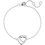Armband Herz Herzen 925 Sterling Silber 21 Zirkonia 18,5 cm