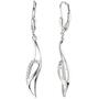 Ohrh�nger 925 Silber teil matt 18 Zirkonia Ohrringe Boutons 