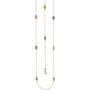 Halskette Kette lang 585 Gold Gelbgold Citrine Blautopase Amethyste 90 cm