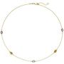 Collier Halskette Kette 585 Gelbgold 2 Amethyste 2 Citrine 1 Blautopas