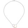 Collier Halskette 585 Wei�gold Rotgold bicolor 25 Diamanten Brillanten