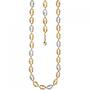 Halskette Kette 585 Gold dreifarbig tricolor 45 cm Goldkette Karabiner 