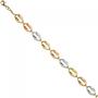 Armband 585 Gold Gelbgold Rotgold Wei�gold tricolor dreifarbig 19 cm 