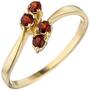 Damen Ring 375 Gelbgold 4 Granate rot Goldring Granatring (Gr��e: 58) 