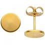 Ohrstecker Studs 8 mm aus Edelstahl Gold beschichtet 
