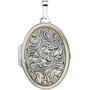 Medaillon oval f�r 2 Fotos 925 Sterling Silber matt zum �ffnen 