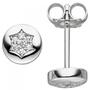 Ohrstecker Stern 925 Sterling Silber 14 Zirkonia Ohrringe 