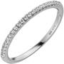 Damen Ring schmal aus 925 Sterling Silber mit Zirkonia (Gr��e: 54) 
