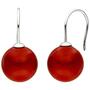 Ohrhnger 925 Silber 2 Muschelkern Perlen rot 12 mm Ohrringe 