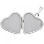 Medaillon Herz zum �ffnen f�r 2 Fotos 925 Silber mit Kette 50 cm