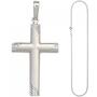 Anh�nger Kreuz 925 Silber matt Silberkreuz mit Kette 60 cm