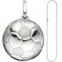 Kinder Anh�nger Fu�ball 925 Silber Fu�ballanh�nger mit Kette 38 cm