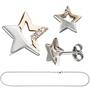 Kinder Schmuck-Set Stern 925 Silber rosegold vergoldet Zirkonia mit Kette 42 cm