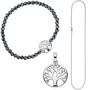 Schmuck-Set Baum Lebensbaum Weltenbaum 925 Silber Anh�nger Kette 42 cm