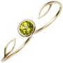 Damen Zweifinger Ring 585 Gold Gelbgold 1 Peridot gr�n Goldring (Gr��e: 52) 