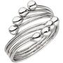 Damen Ring 4-reihig 925 Sterling Silber Silberring (Gr��e: 50) 