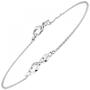 Armband Unendlichkeit 925 Sterling Silber 7 Zirkonia 19,5 cm