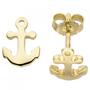 Ohrstecker Anker 375 Gold Gelbgold Ohrringe Ankerohrstecker 